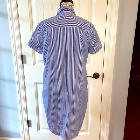 J. McLaughlin pocketed striped poplin dress size large - Picture 2 of 4
